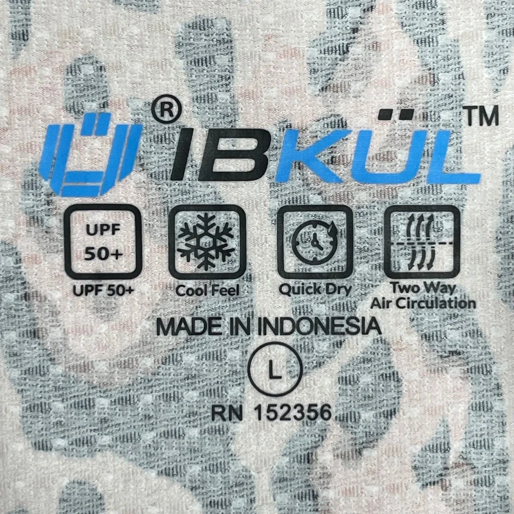 IBKÜL 1/4 Zip Sun Shirt Women L Leopard Print UPF 50 Activewear Golf‎ Tennis